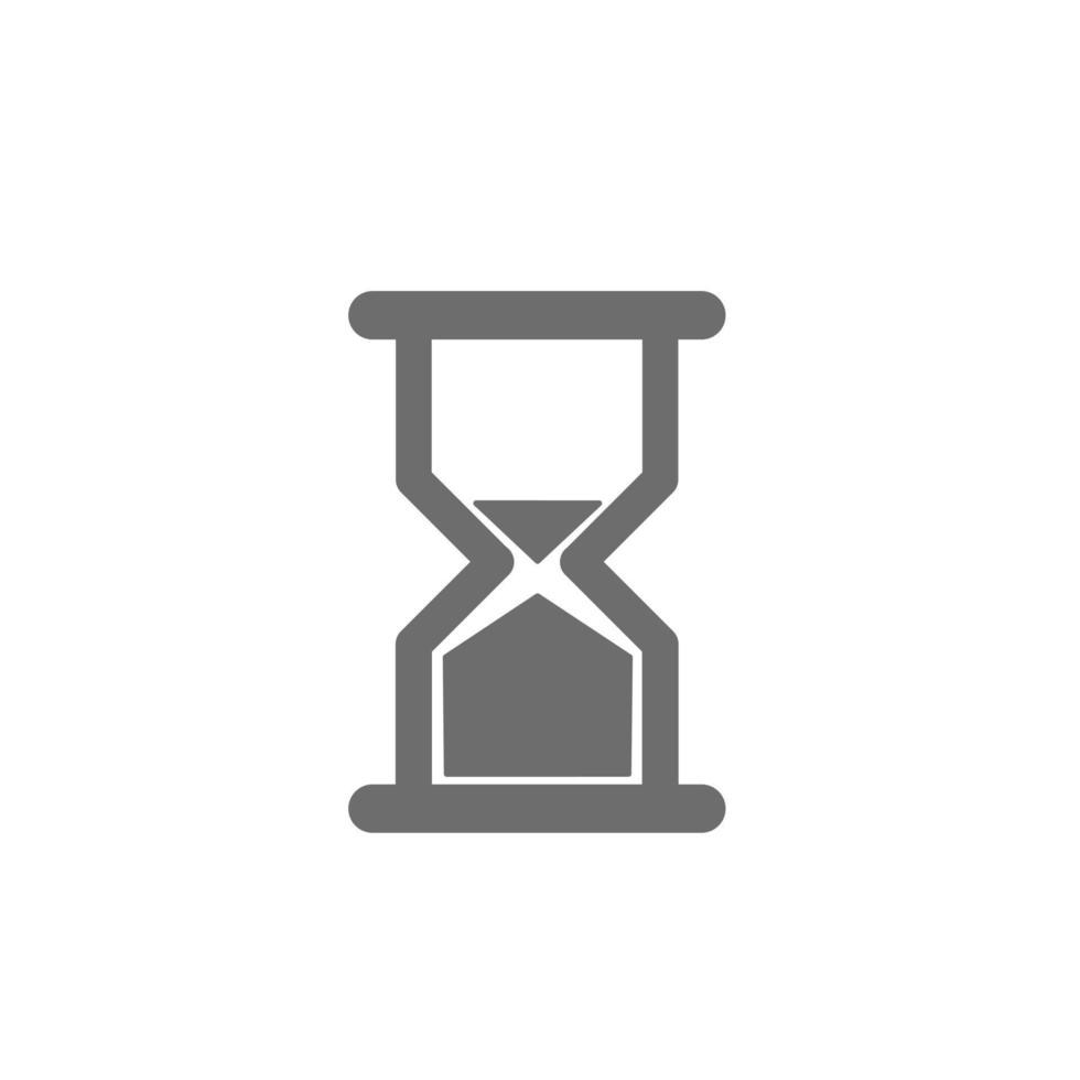 zandloper icoon. zandloper symbool tijdindicator plat ontwerp op witte achtergrond. vector