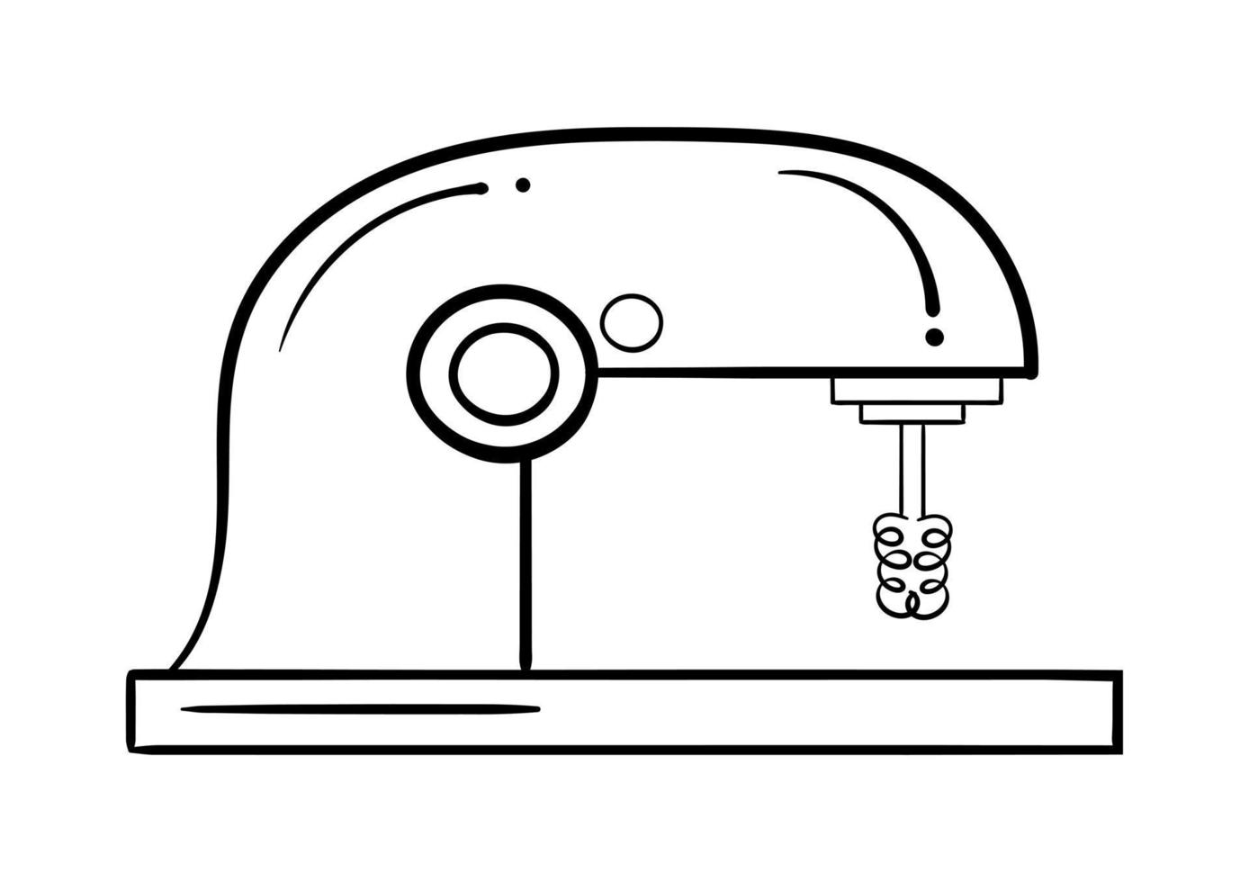 handgetekende mixer vector