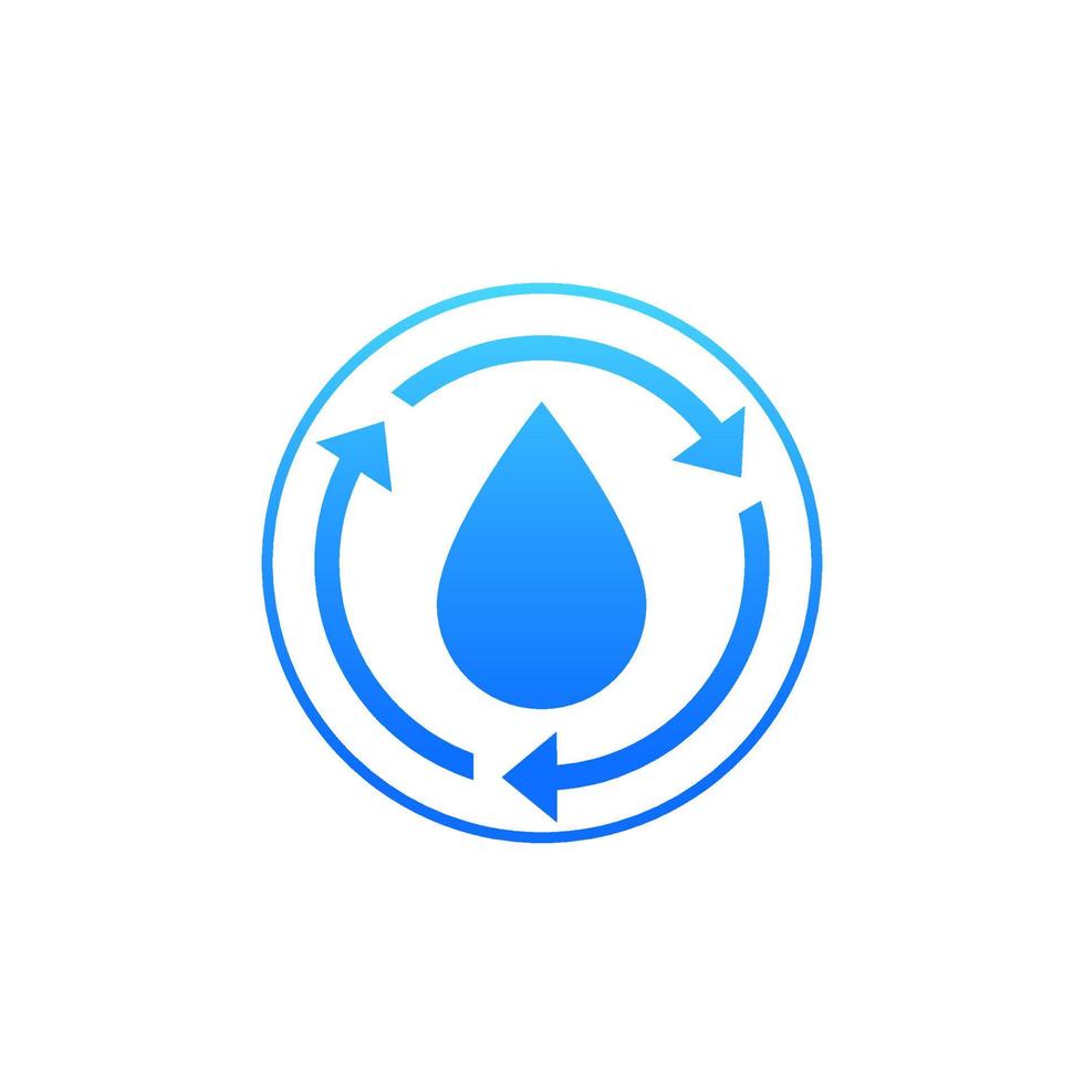 water recycle pictogram op wit vector