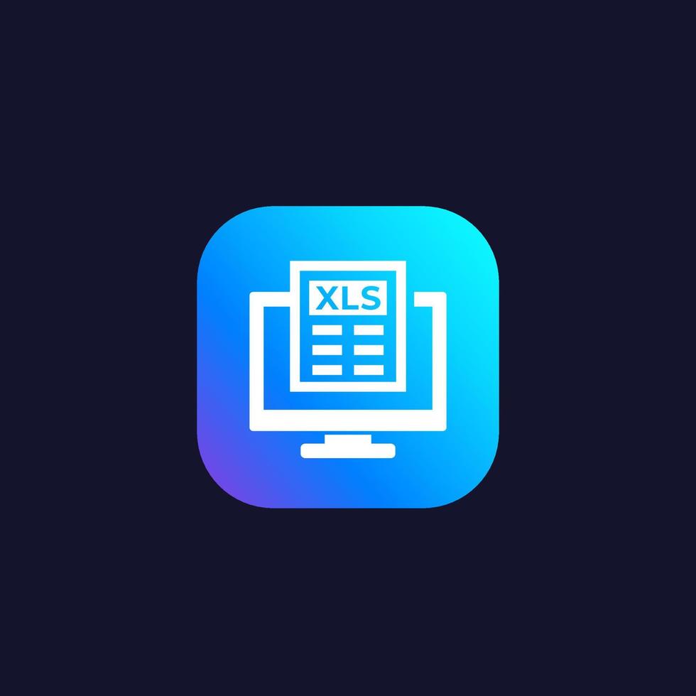 xls-document downloaden in computerpictogram vector