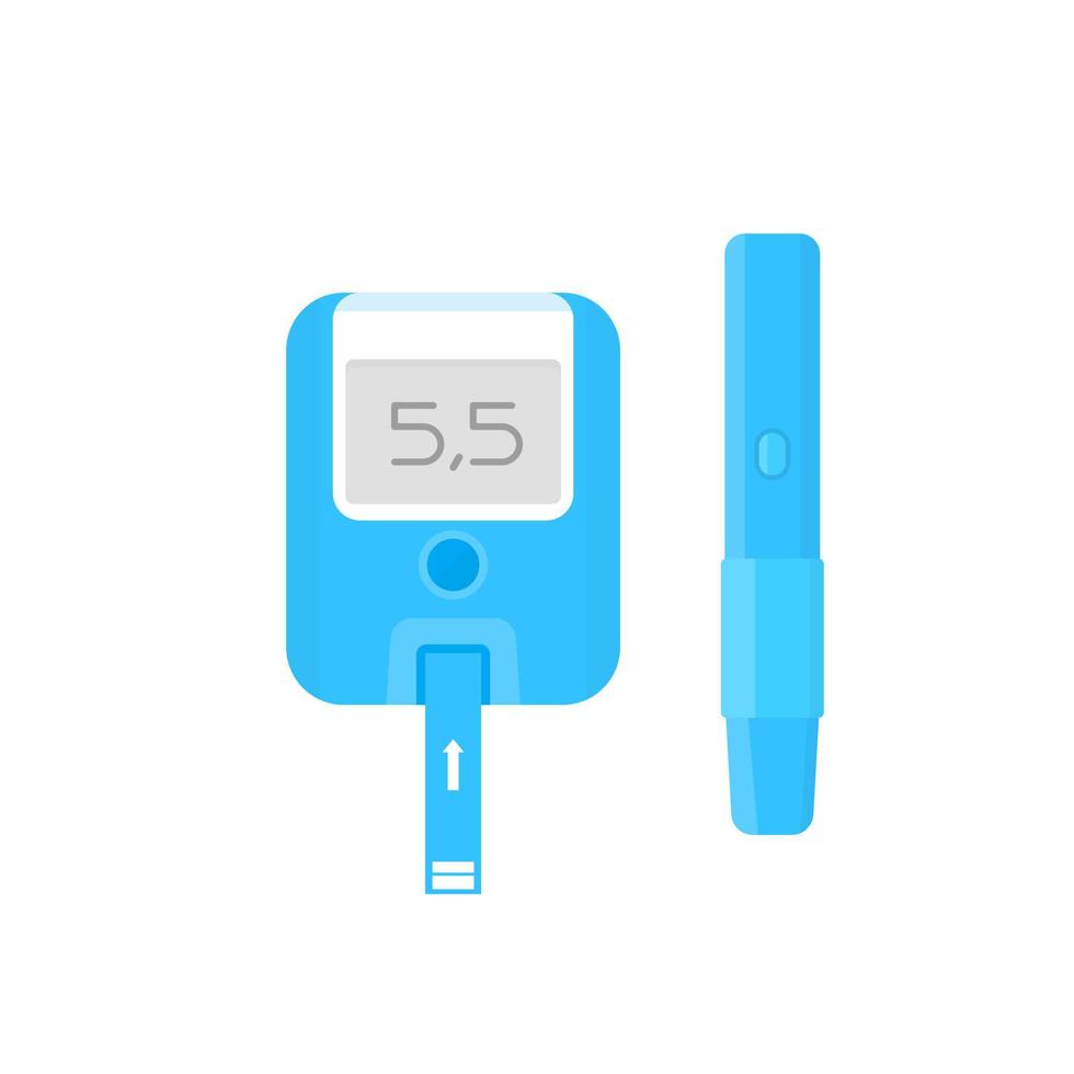 glucosemeter geïsoleerd op wit, vectorillustratie vector