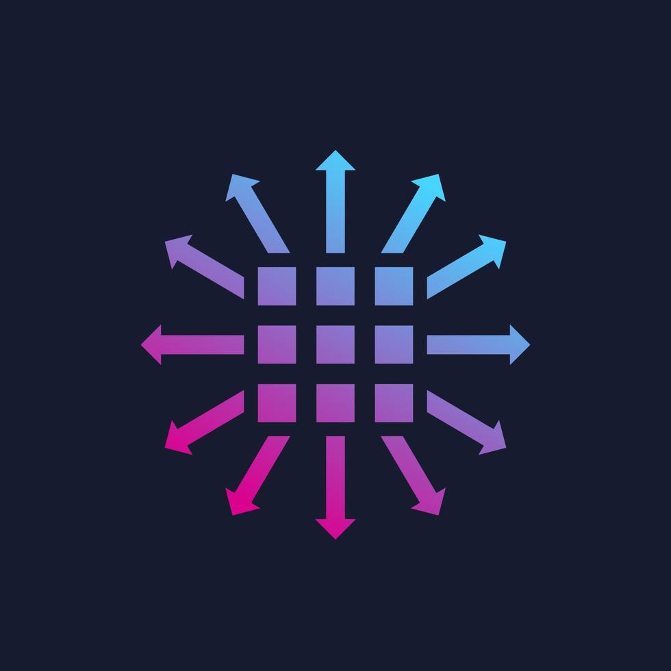 distributiepictogram, vectorteken vector