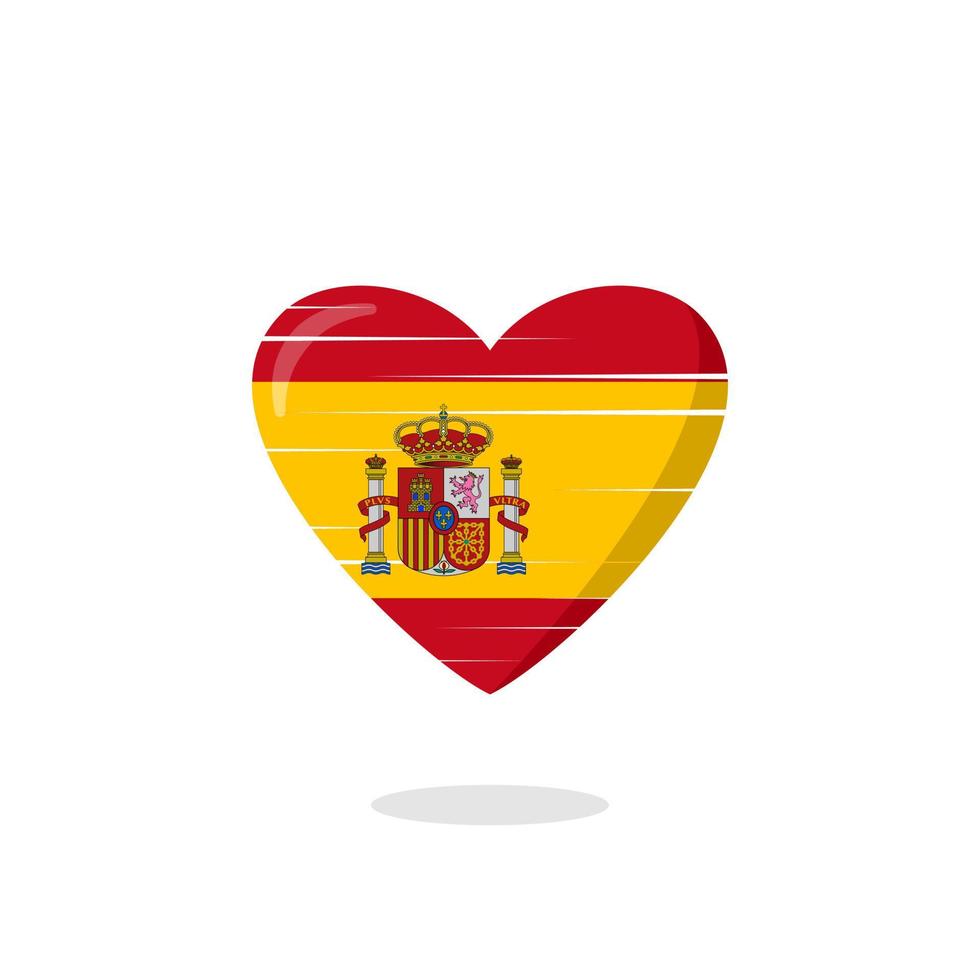 spanje vlag vormige liefde illustratie vector