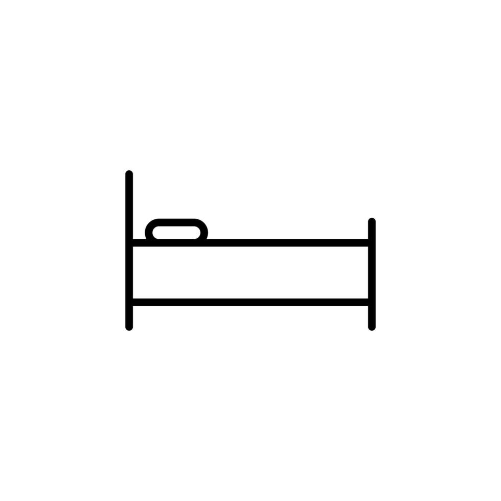 bed, slaapkamer lijn pictogram, vector, illustratie, logo sjabloon. geschikt voor vele doeleinden. vector