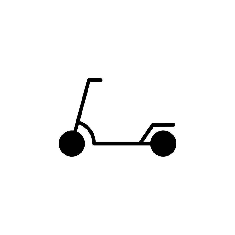 scooter, kick scooter solide pictogram, vector, illustratie, logo sjabloon. geschikt voor vele doeleinden. vector