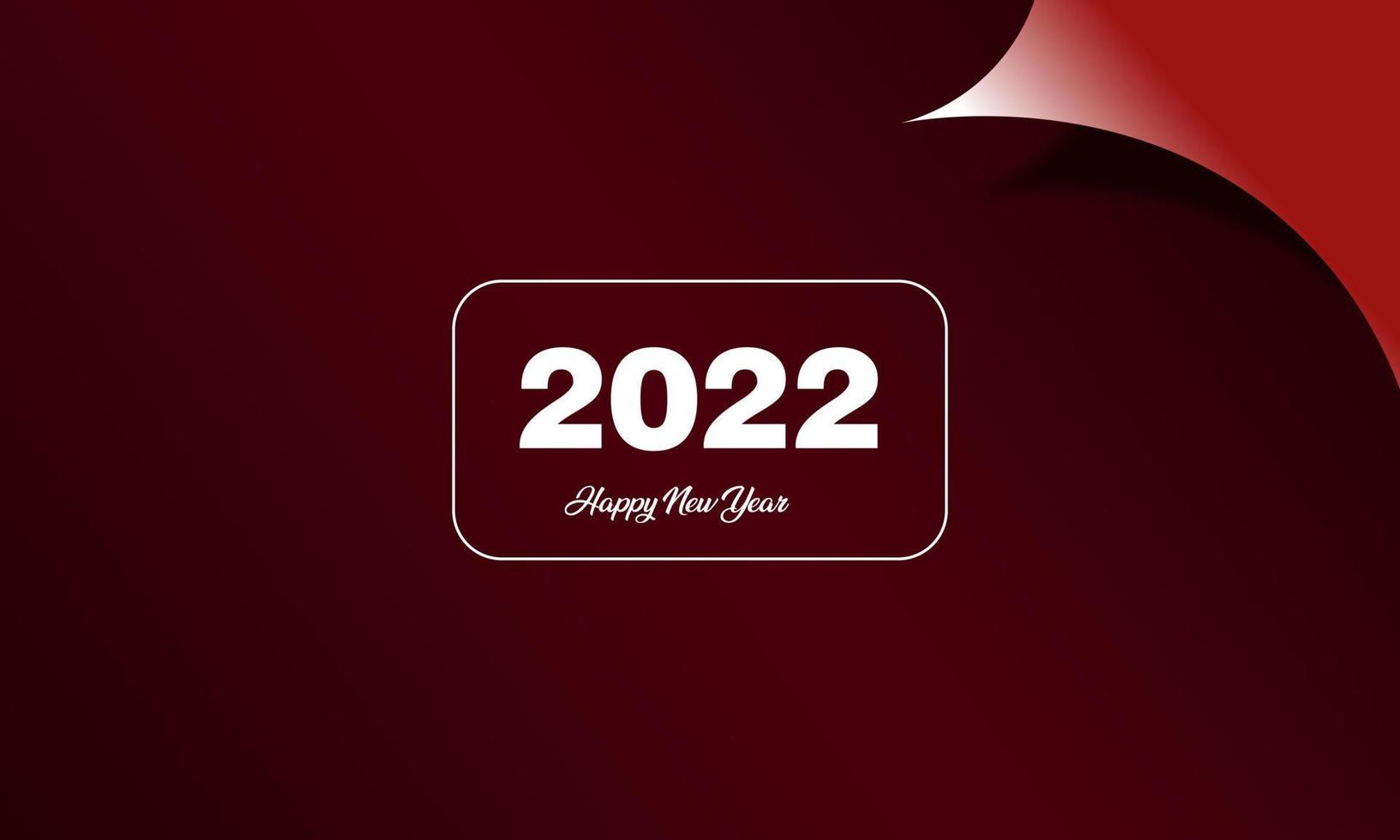 2022happy new year zwarte en kleurrijke promotieposter of banner met open cadeaupapier. verander of open het concept van het nieuwe jaar 2022 met elegante kleuren vector