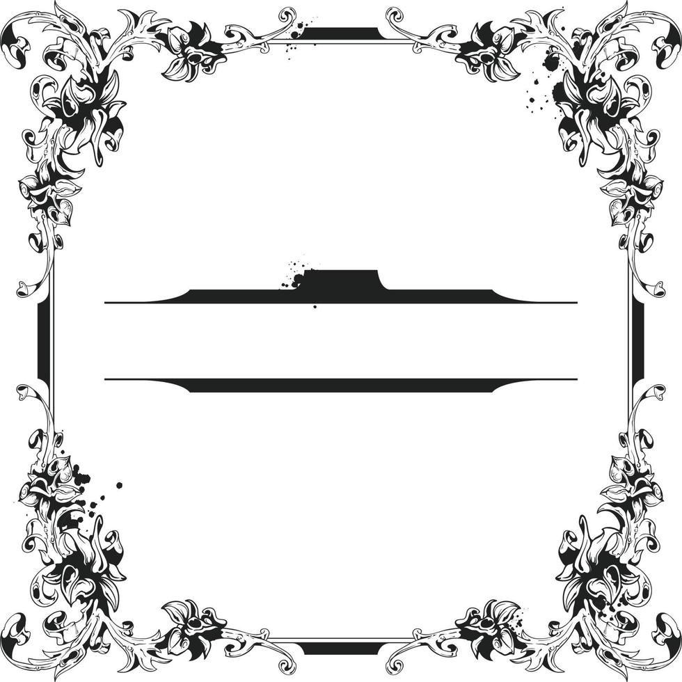 heraldiek kalligrafisch frame 01 vector