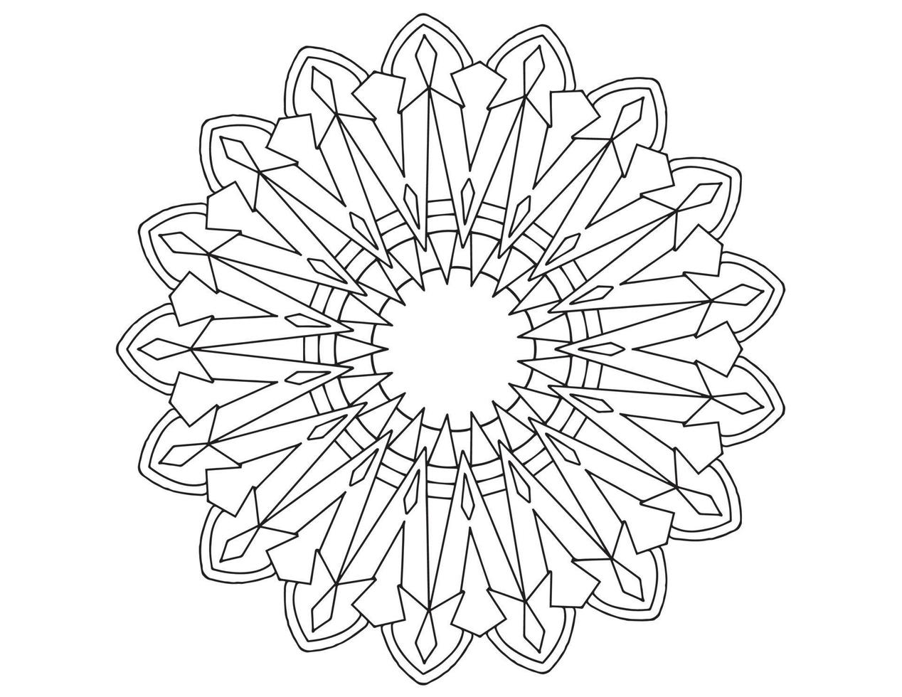 mandala zwart-wit, tatoeage, kleurplaat, cirkel, ornamenten, vector