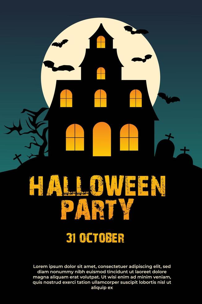 Halloween-uitnodigingsposter. vector set halloween-feestuitnodigingen