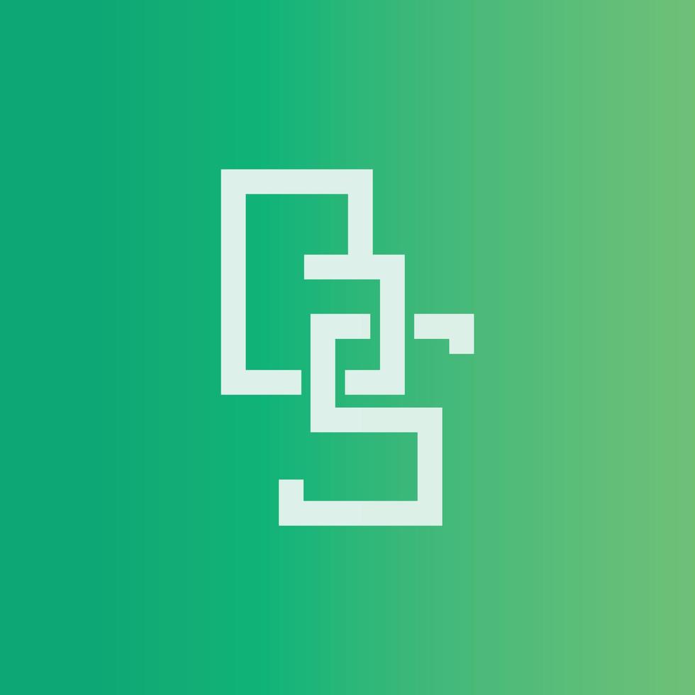 monogram bs logo ontwerp vector