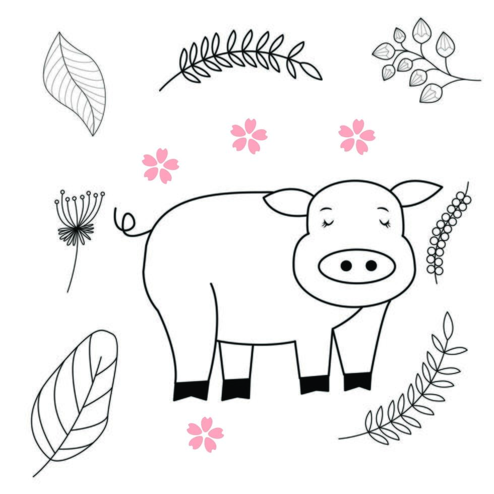 naadloos kinderachtig patroon met schattige dieren in zwart-wit stijl. vectorillustratie. mooie dieren. creatieve scandinavische kindertexturen voor stof, verpakking, textiel, behang, kleding. vector