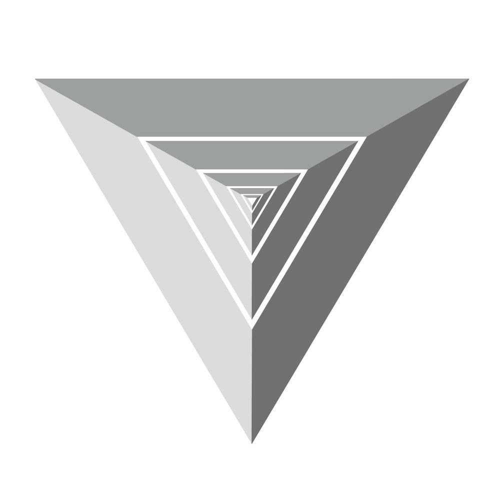 3D-driehoek symbool vector