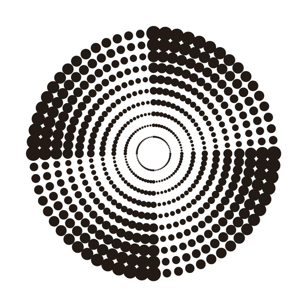 stip cirkel ornament zwart en wit vector design