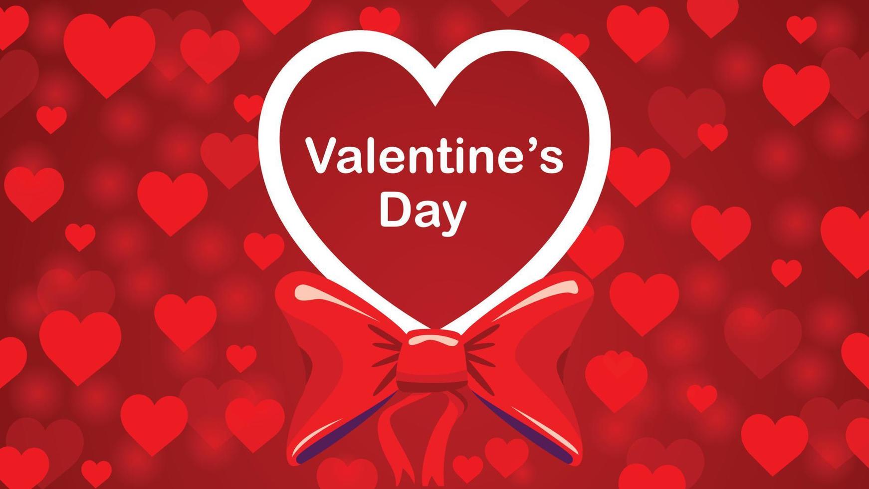 moderne gelukkige Valentijnsdag rode achtergrond met realistische harten gratis vector