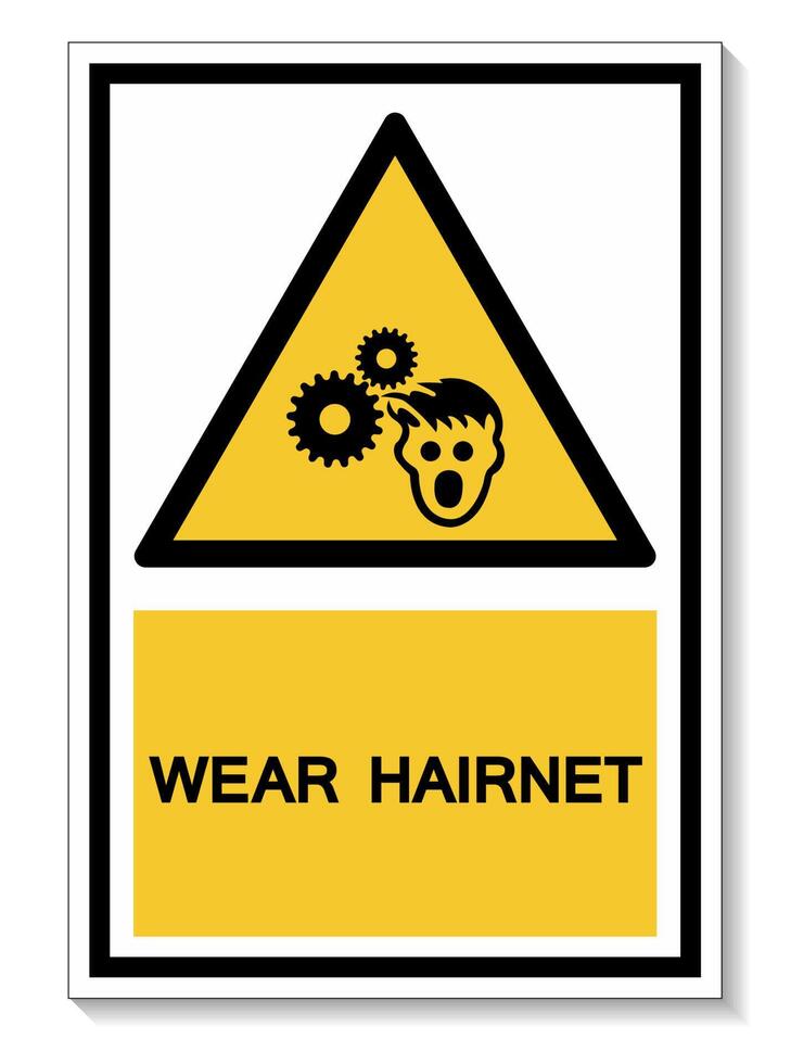 ppe pictogram. slijtage haarnetje symbool teken isoleren op witte achtergrond, vector illustratie eps.10