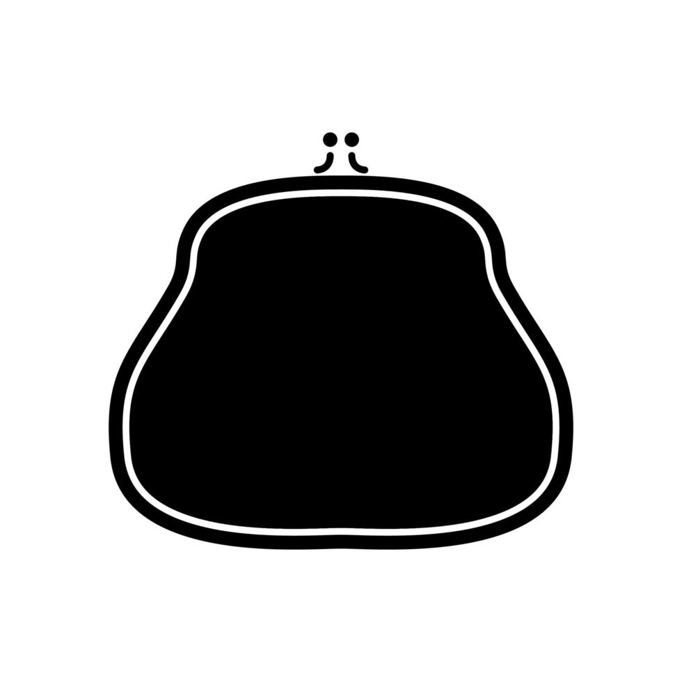 portemonnee zwarte kleur pictogram. vector