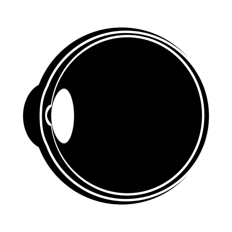 oogbol zwarte kleur pictogram. vector