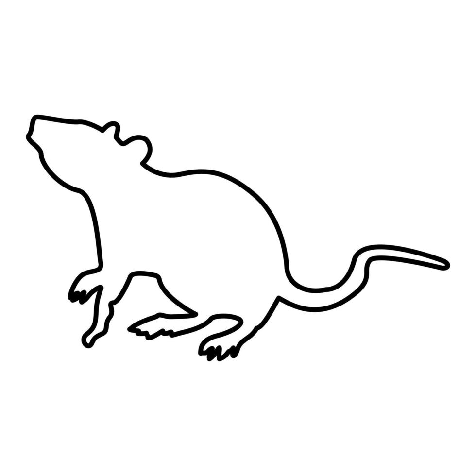 rat zwarte kleur pictogram. vector