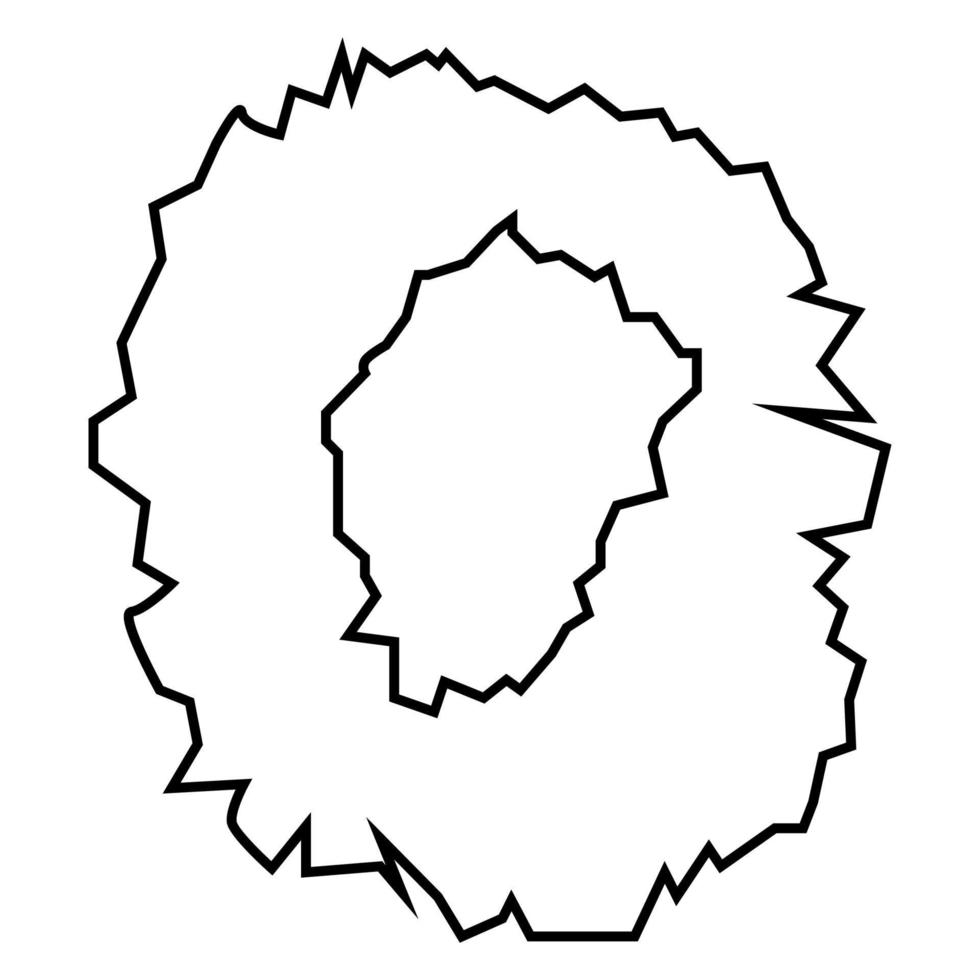 gat in het oppervlak pictogram zwarte kleur illustratie vlakke stijl eenvoudige afbeelding vector