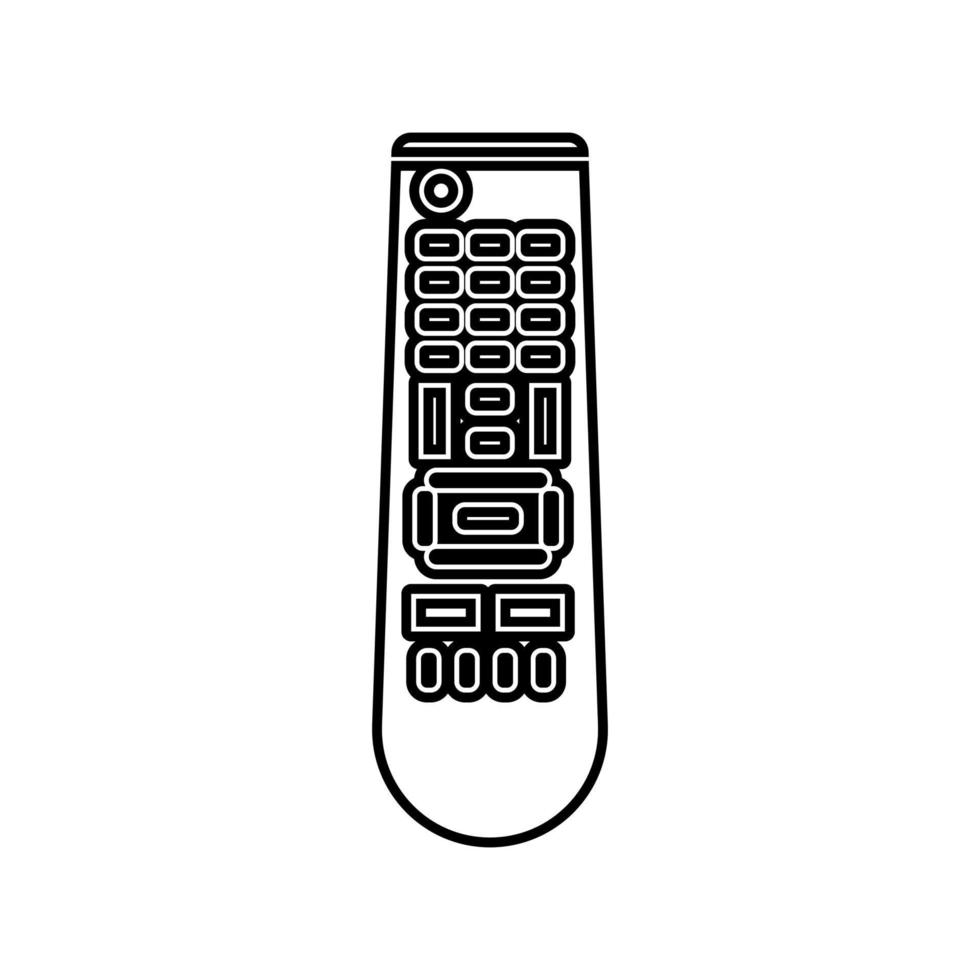 afstandsbediening paneel zwarte kleur pictogram. vector