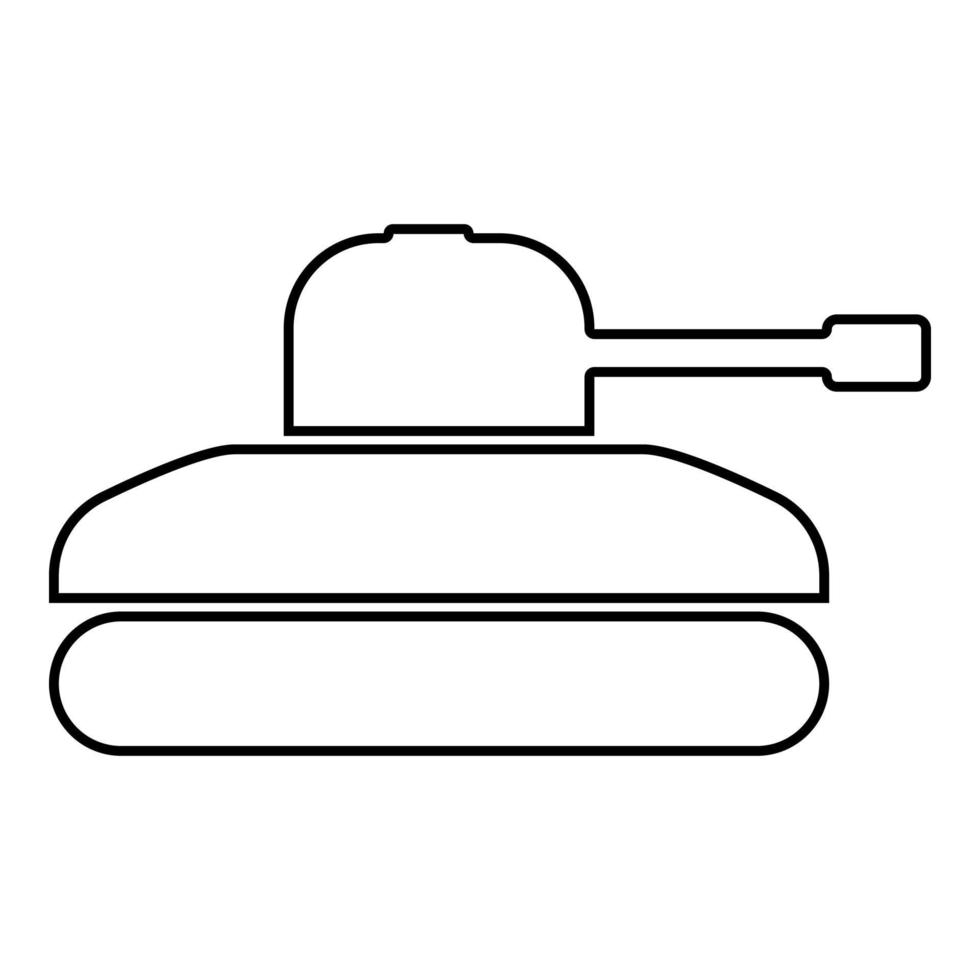 tank pictogram zwarte kleur illustratie vlakke stijl eenvoudige afbeelding vector