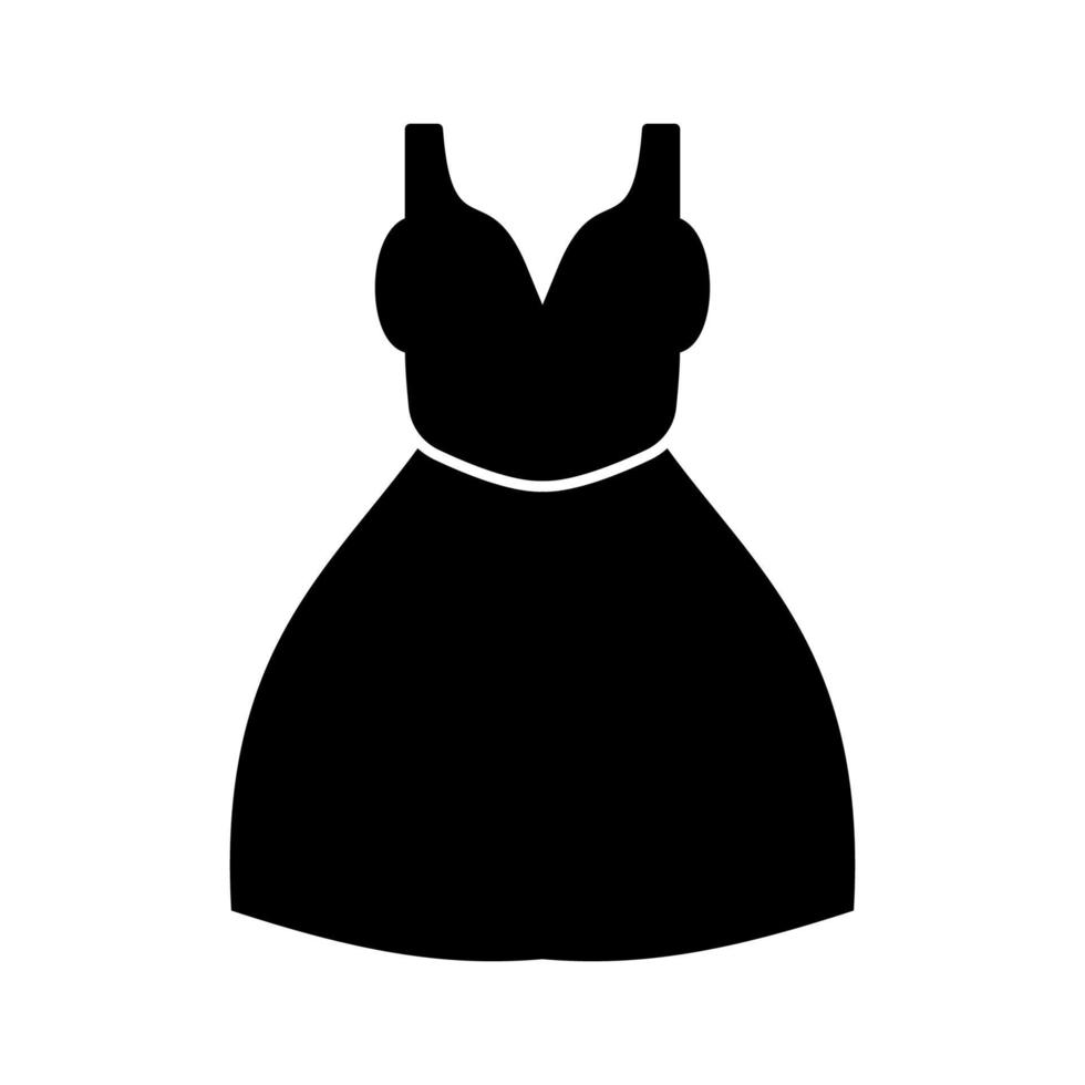 vrouw jurk zwarte kleur pictogram. vector