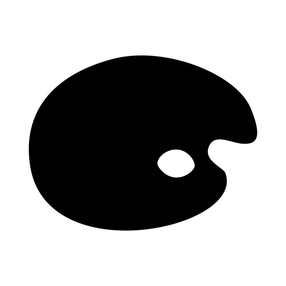 palet zwarte kleur pictogram. vector