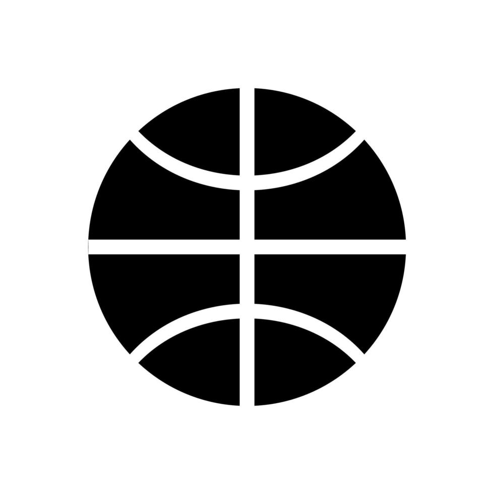 basketbal bal zwarte kleur pictogram. vector