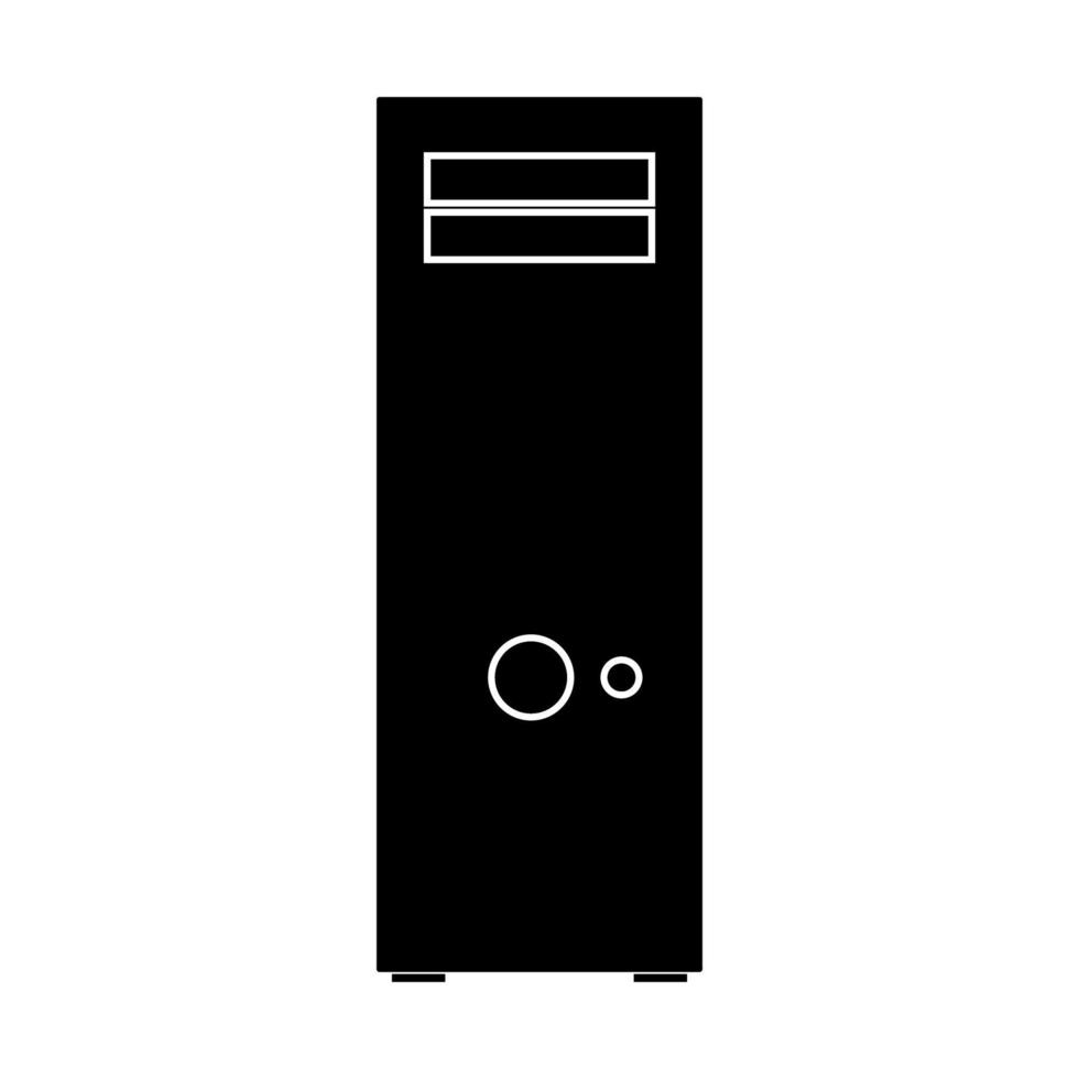 Kort geleden Direct haar computerkast of systeemeenheid zwarte kleur pictogram. 5200494 - Download  Free Vectors, Vector Bestanden, Ontwerpen Templates