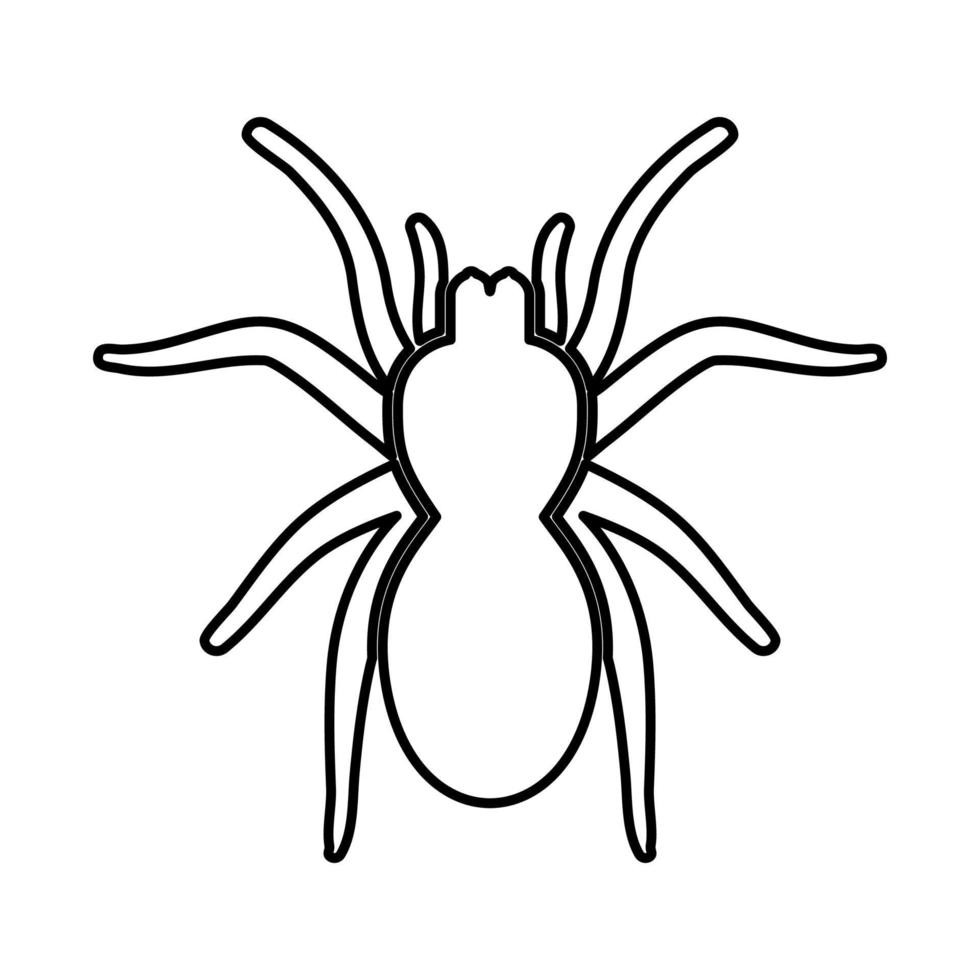 spin of tarantula het is een zwart pictogram. vector