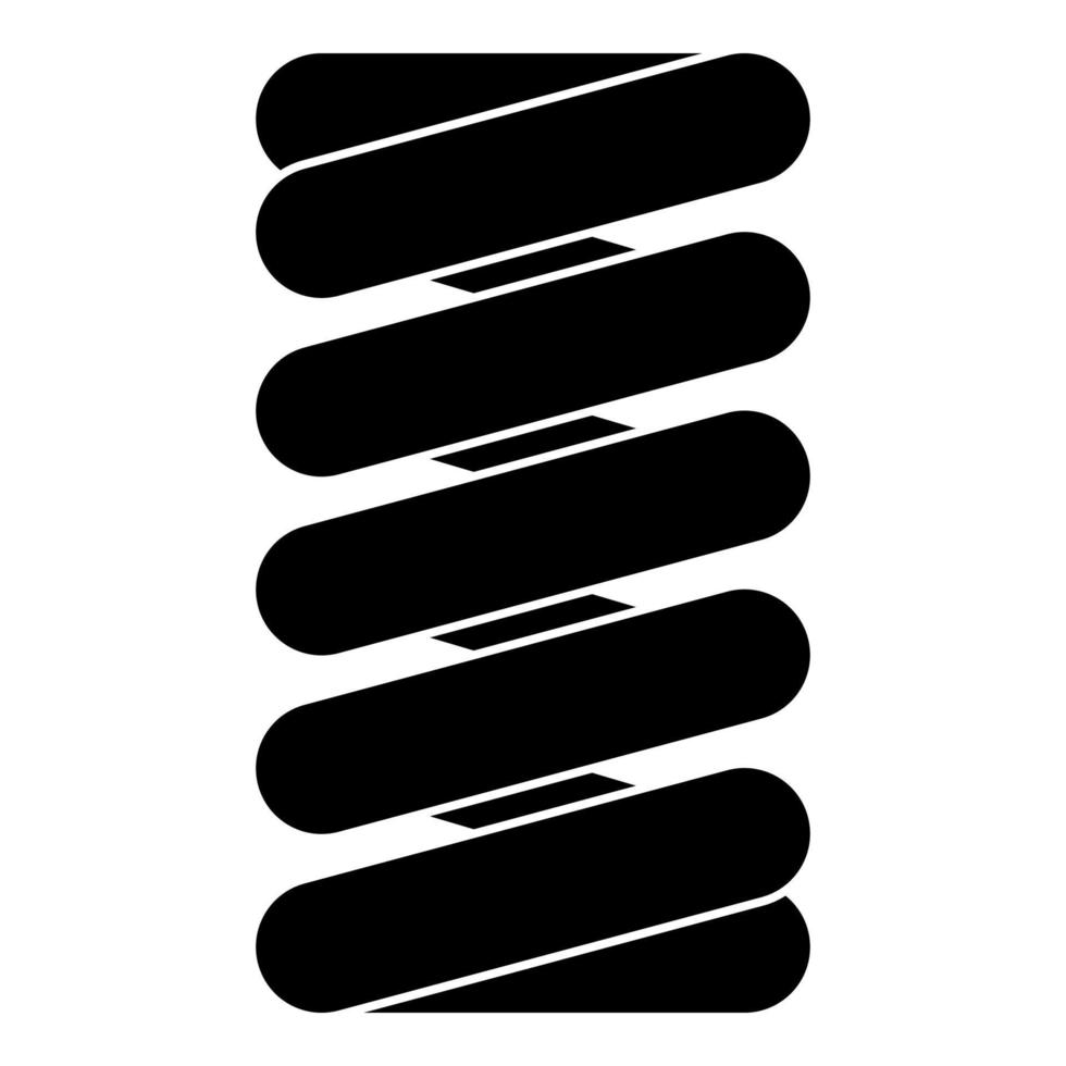 lente spoel pictogram zwarte kleur illustratie vlakke stijl eenvoudige afbeelding vector
