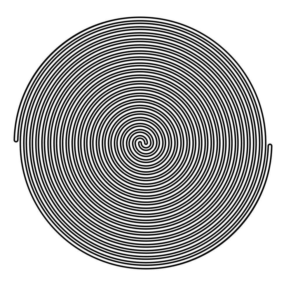 spiraal pictogram zwarte kleur illustratie vlakke stijl eenvoudige afbeelding vector