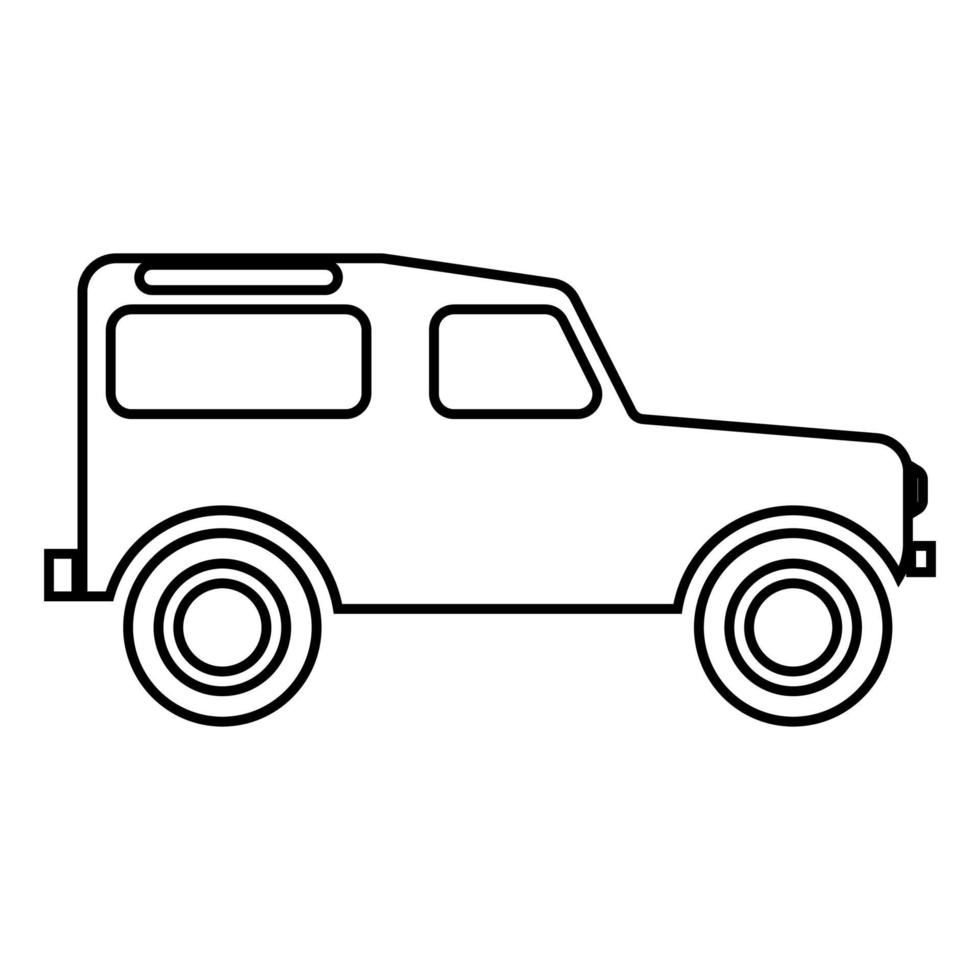 off-road voertuig pictogram zwarte kleur illustratie vlakke stijl eenvoudige afbeelding vector