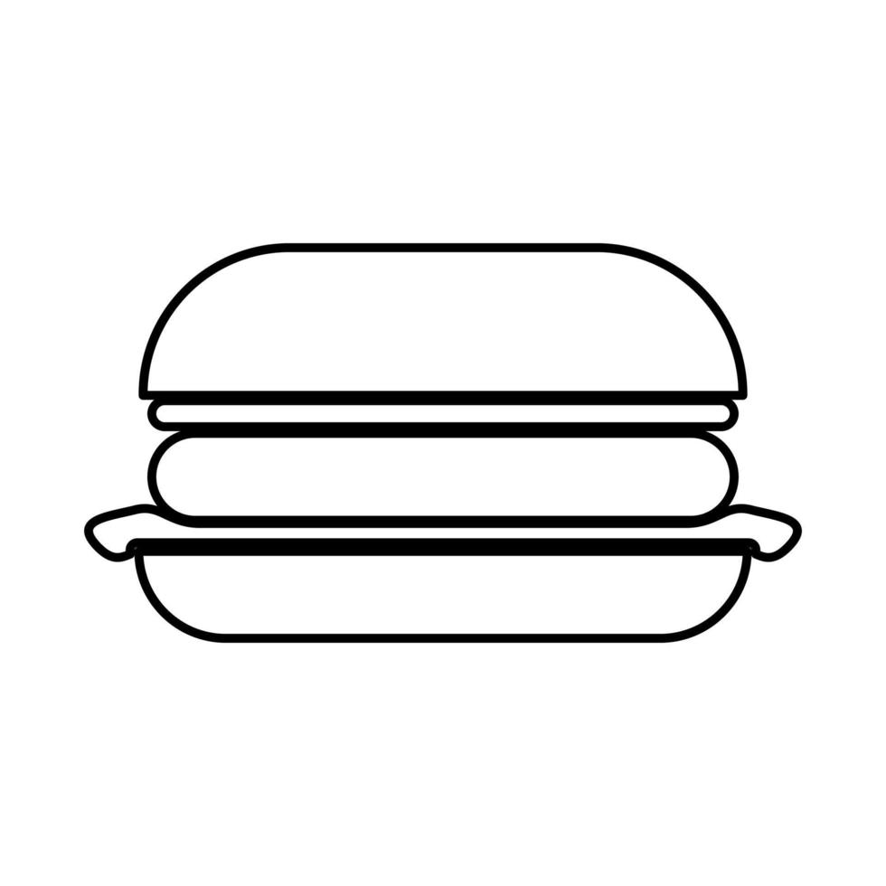 hamburger het is een zwart icoon. vector