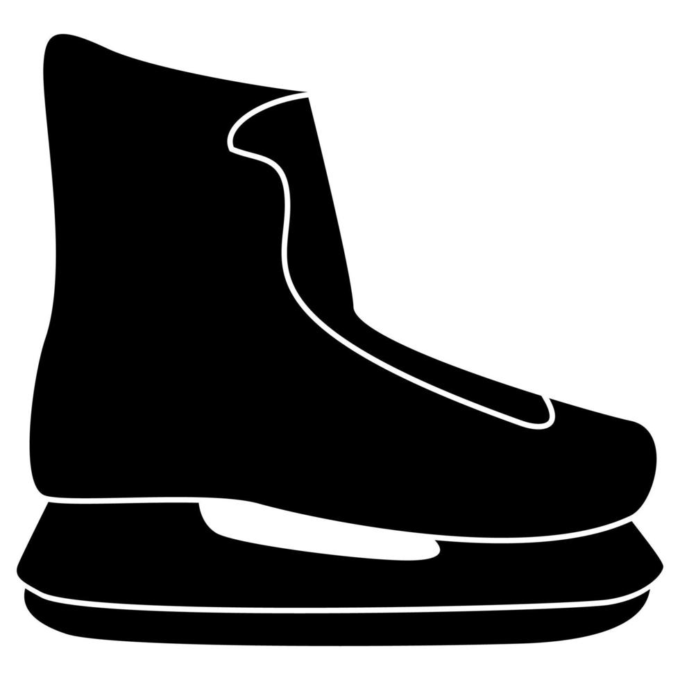 skate pictogram zwarte kleur illustratie vlakke stijl eenvoudige afbeelding vector