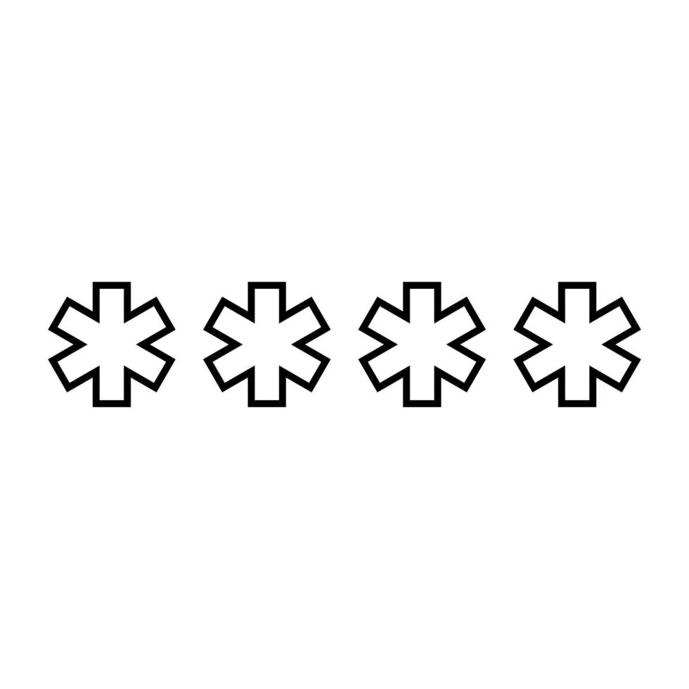 symbool voer wachtwoord zwarte kleur pictogram in. vector