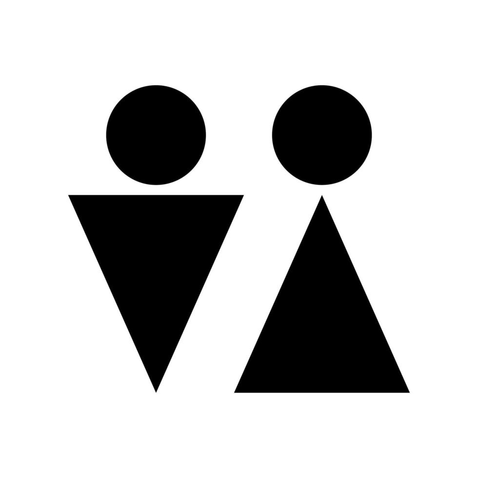 man en vrouw zwarte kleur pictogram. vector