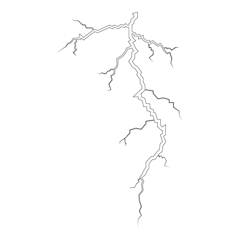 onweer spleet pictogram zwarte kleur illustratie vlakke stijl eenvoudige afbeelding vector