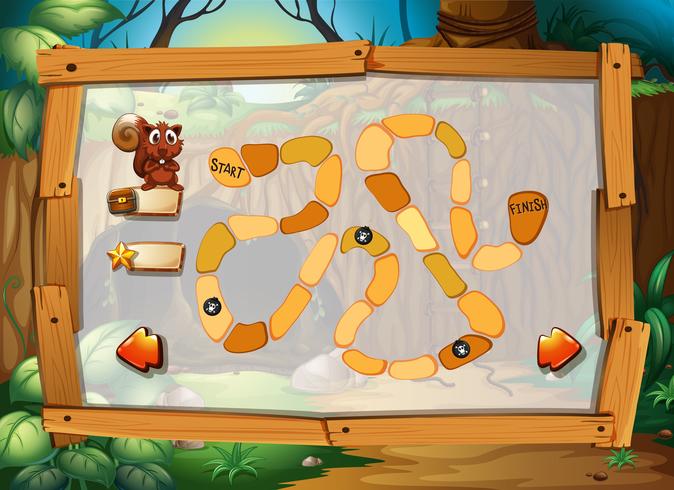 Puzzelspel met jungle-thema vector