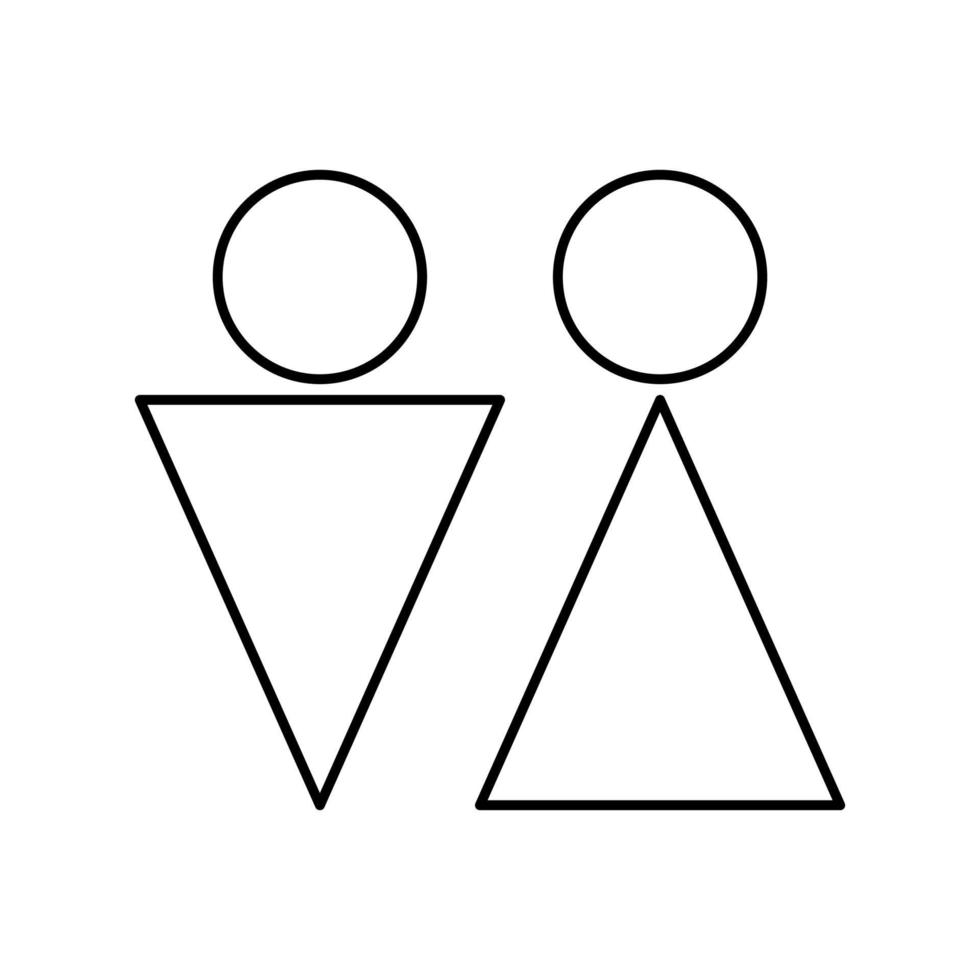 man en vrouw zwarte kleur pictogram. vector