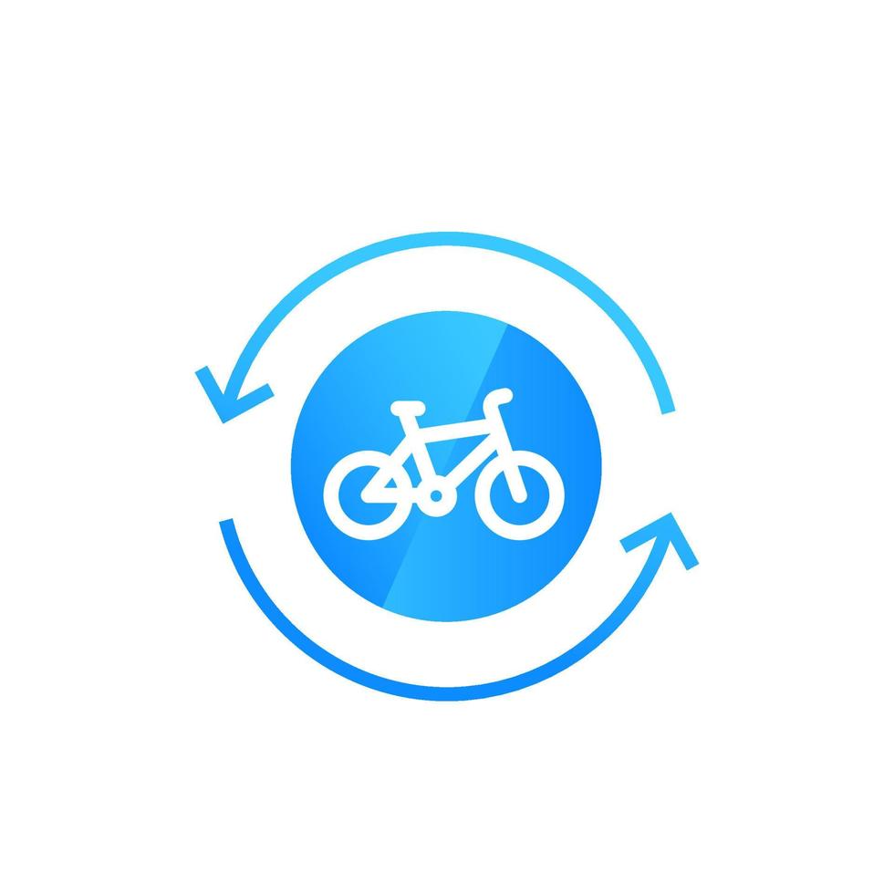 huurfiets, fiets vector icon