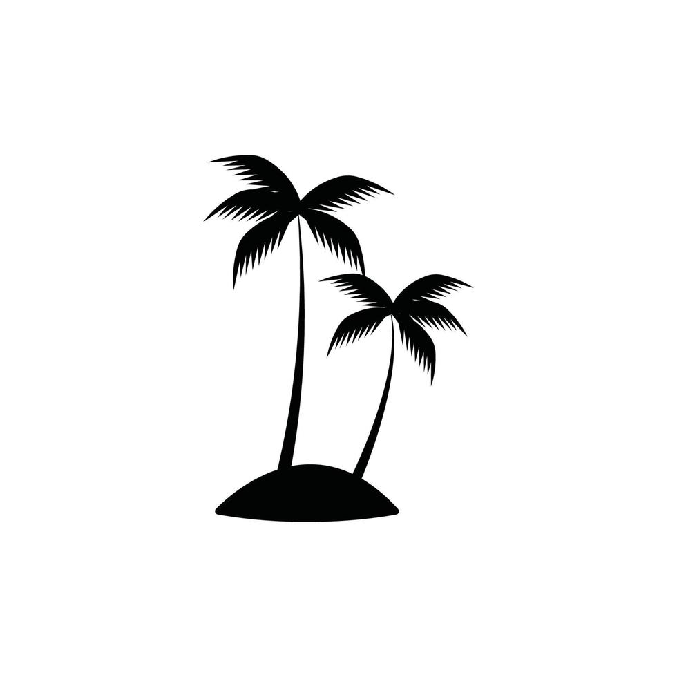 kokospalm pictogram vectorillustratie vector