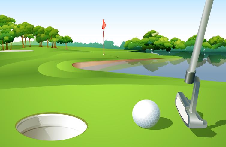Een golfbaan vector