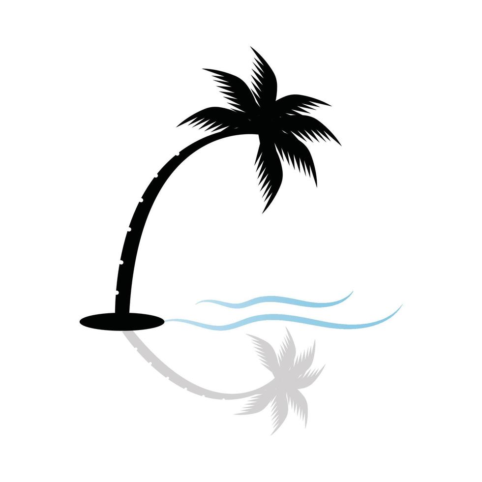 kokospalm pictogram vectorillustratie vector