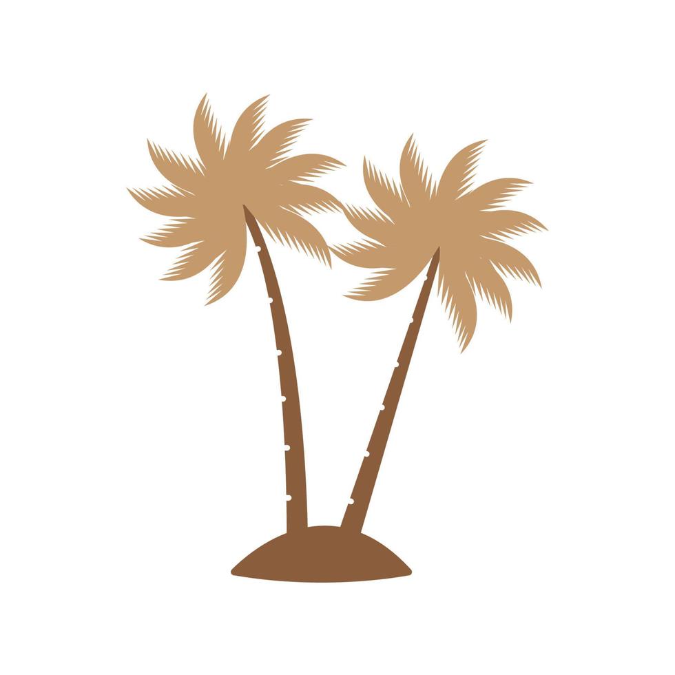 kokospalm pictogram vectorillustratie vector