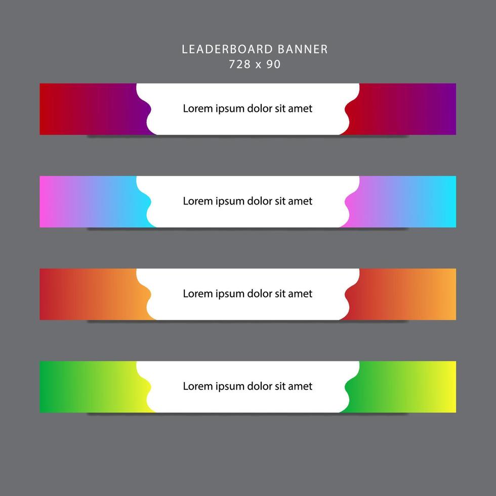 leaderboard-bannersjabloonontwerp voor websitebanner vector