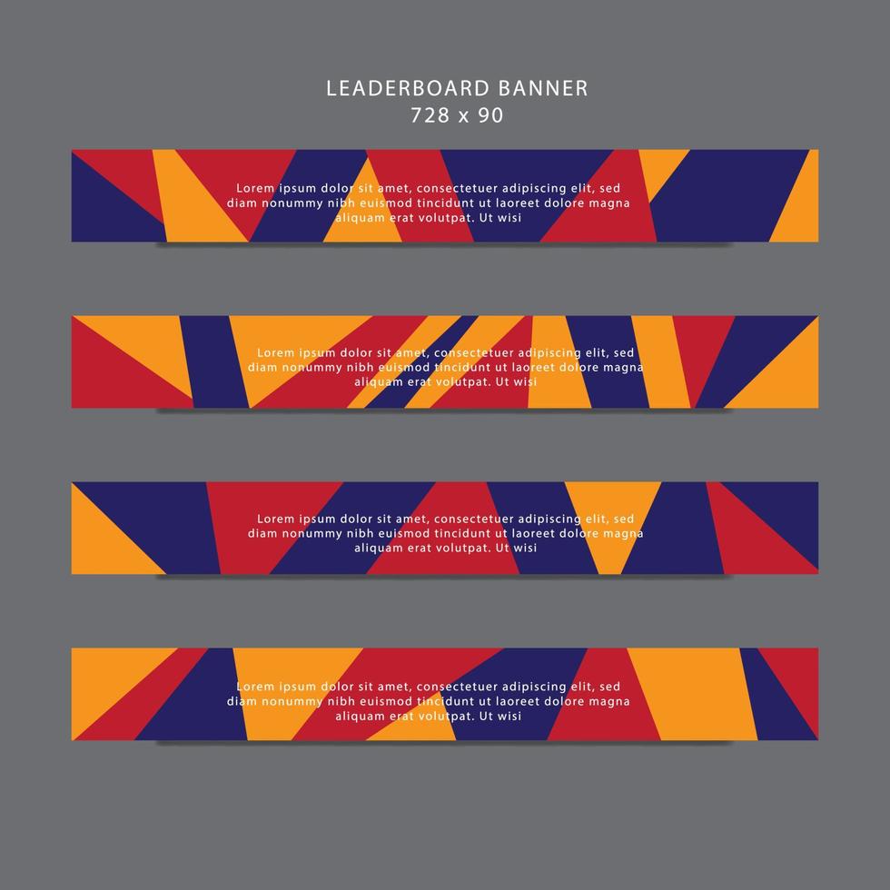 leaderboard-bannersjabloonontwerp voor websitebanner vector