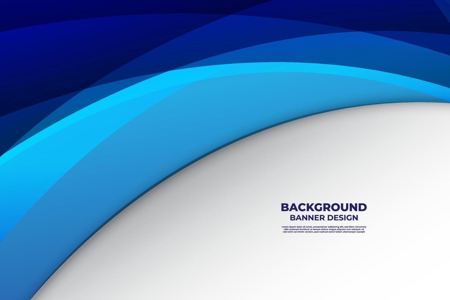 blauwe golf achtergrond banner ontwerpsjabloon voor flyer, zakelijke posterontwerp, bedrijfspresentatie, verkooppromotie en reclame vector