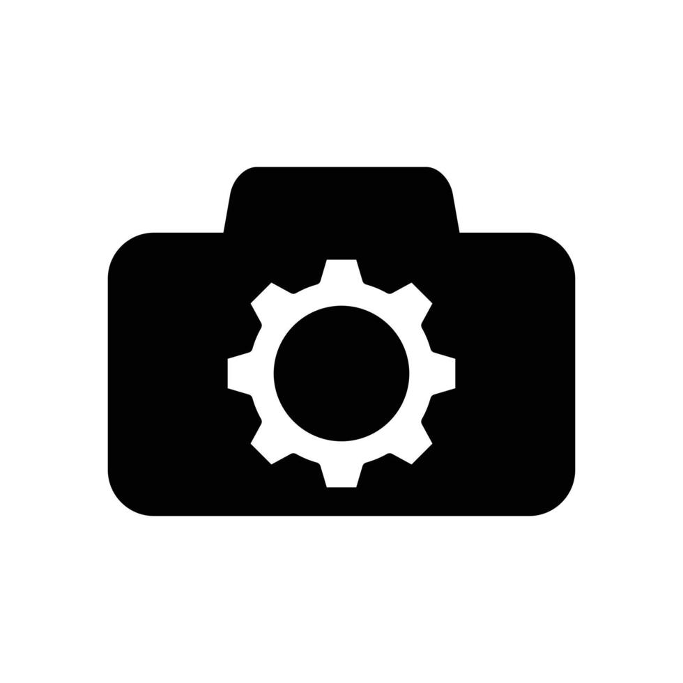 logo camera-instelling minimalistisch pictogram vector symbool plat ontwerp