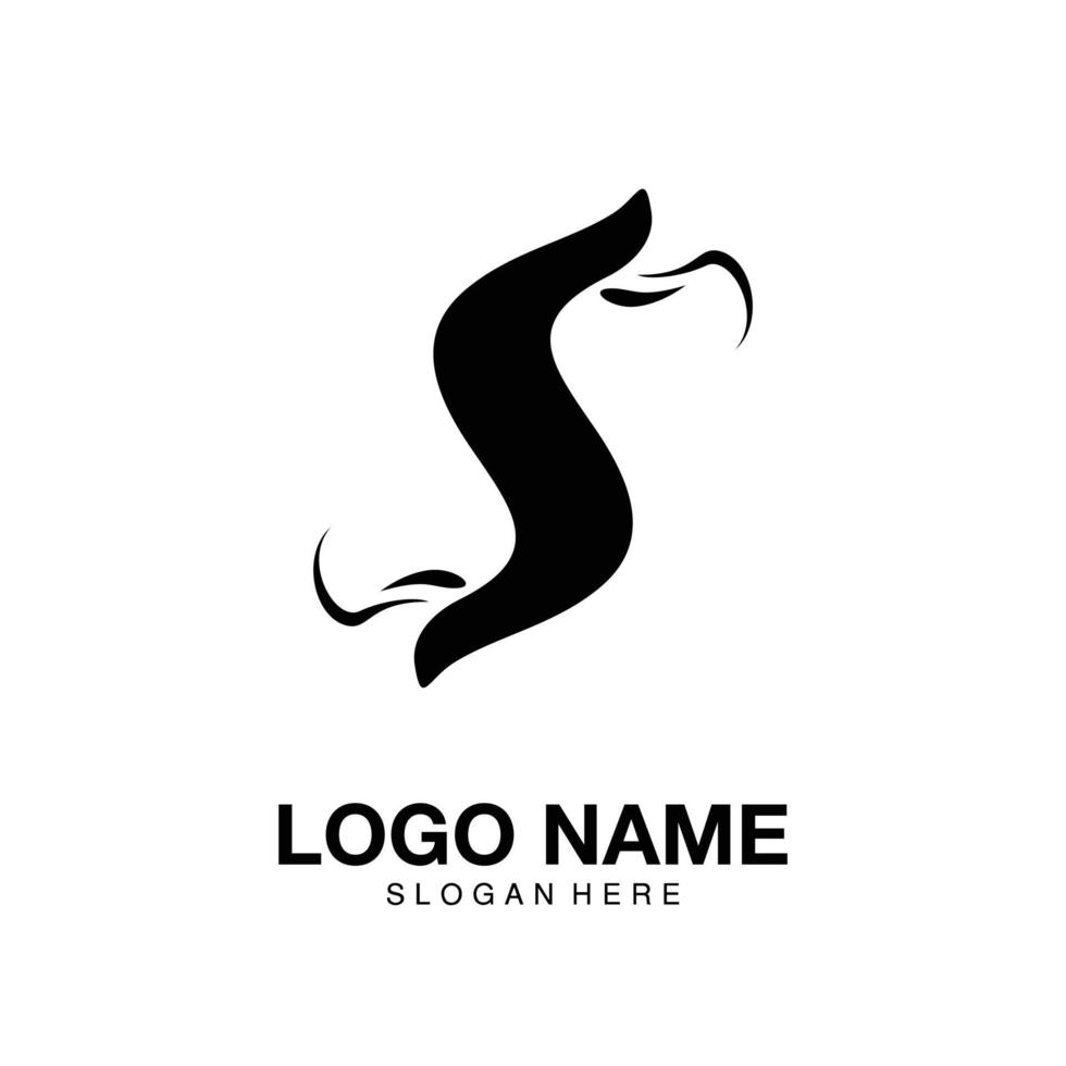 logo neus letter s ambigram pictogram symbool vectorillustratie vector